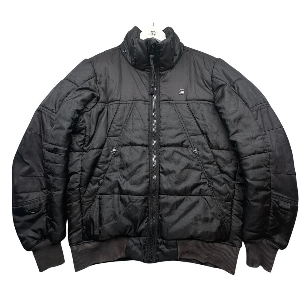 G-Star Raw Whistler HDD Bomber Jacket Mens Medium Black Puffer Full Zip